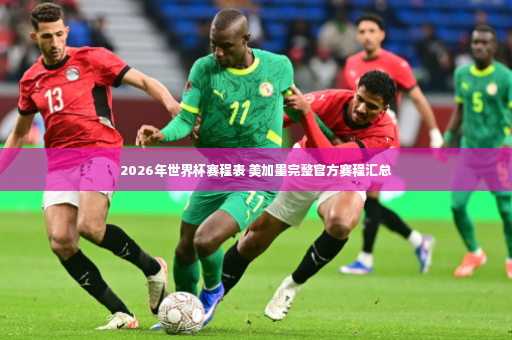 2026年世界杯赛程表 美加墨完整官方赛程汇总-第3张图片-体育博彩