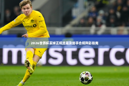 2026世界杯买球正规流程及新手合规购彩指南-第2张图片-体育博彩
