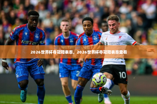 2026世界杯夺冠赔表率，2026世界杯夺冠赔表率查看-第2张图片-体育博彩