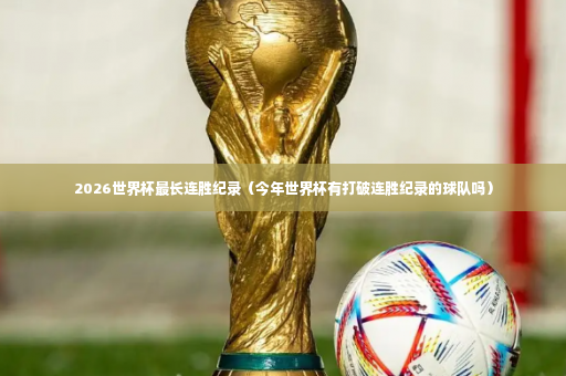 2026世界杯最长连胜纪录（今年世界杯有打破连胜纪录的球队吗）-第2张图片-体育博彩