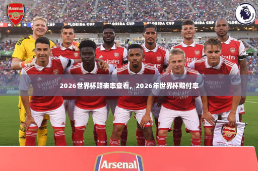 2026世界杯赔表率查看，2026年世界杯赔付率