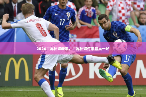2026世界杯赔表率，世界杯赔付率最高一场-第3张图片-体育博彩