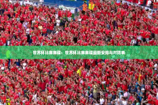 世界杯比赛赛程：世界杯比赛赛程最新安排与对阵表