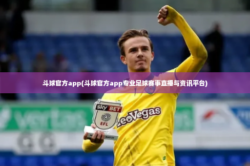 斗球官方app(斗球官方app专业足球赛事直播与资讯平台)-第3张图片-体育博彩