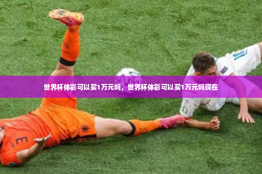 世界杯体彩可以买1万元吗，世界杯体彩可以买1万元吗现在-第2张图片-体育博彩