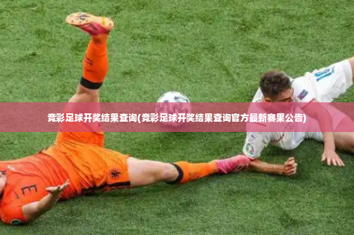 竞彩足球开奖结果查询(竞彩足球开奖结果查询官方最新赛果公告)